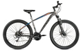 Cradiac XC 900 24 Speed 6061 Alloy Cycle 27.5 T 24 Geared Bicycle for Men with Front Zoom Lockout Suspension & Dual Disc Brake Mountain Bike | Ideal for 14+ Years, Unisex, Frame Size : 18 Inch, Grey